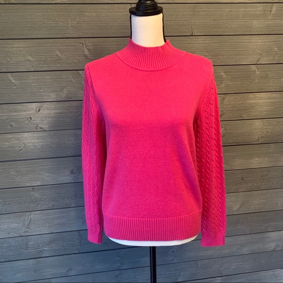 Pendleton pink mock neck sweater size medium